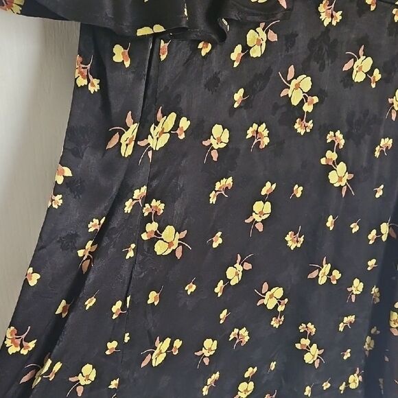Zara Black and Yellow Flutter Sleeve Sundress - Picture 7 of 16